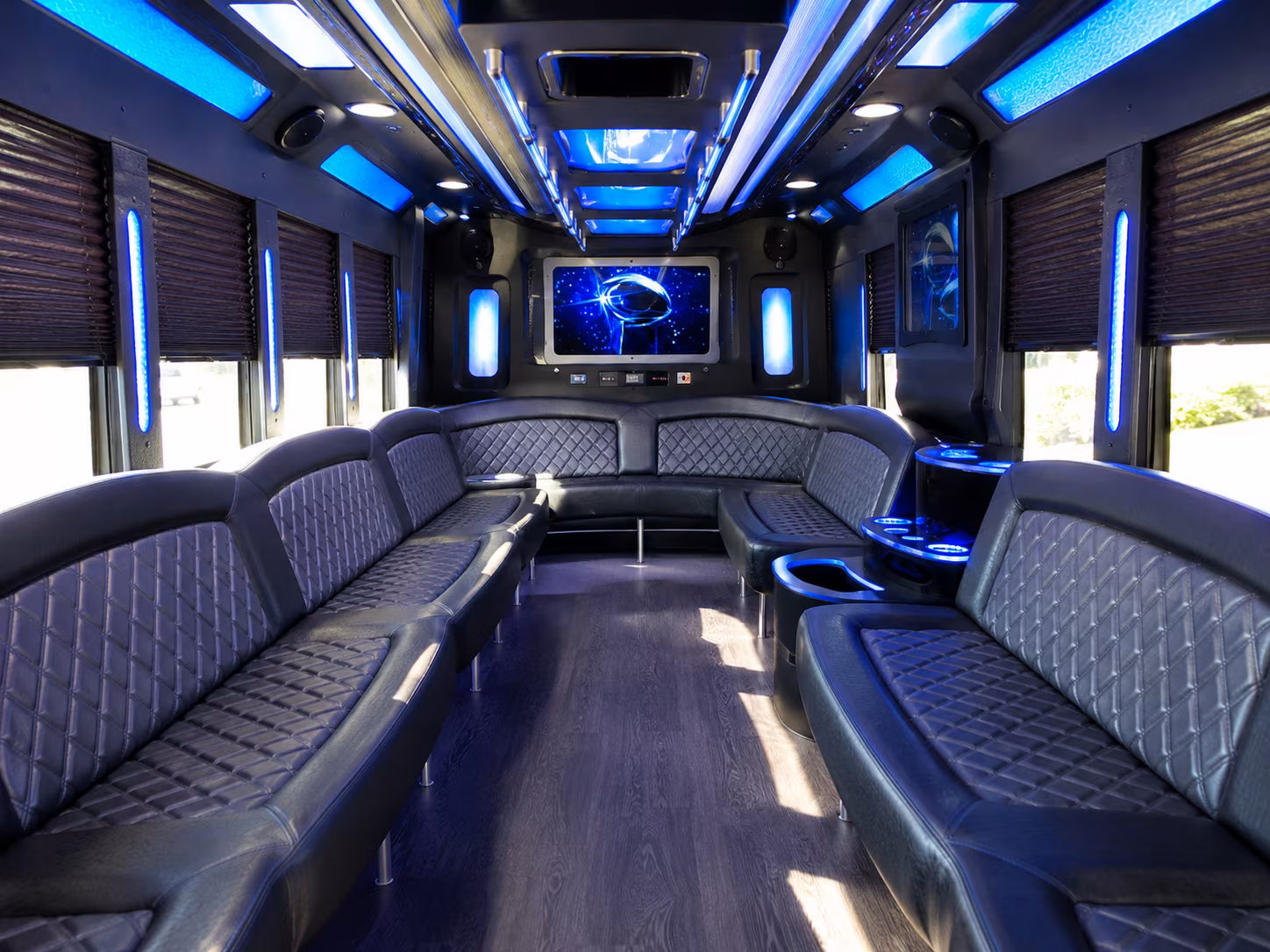 concord 28 passenger party bus inside