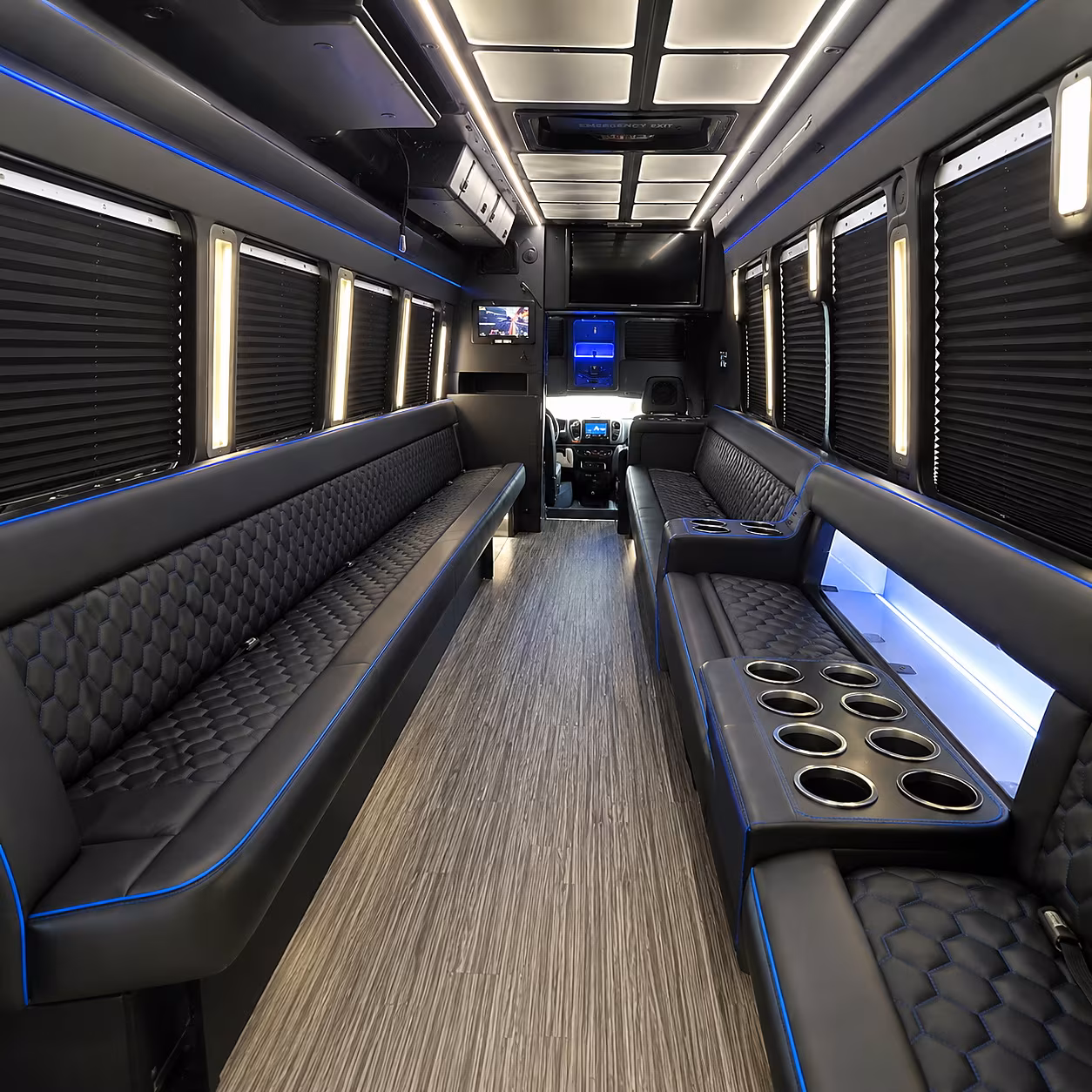 concord party bus rentals inside